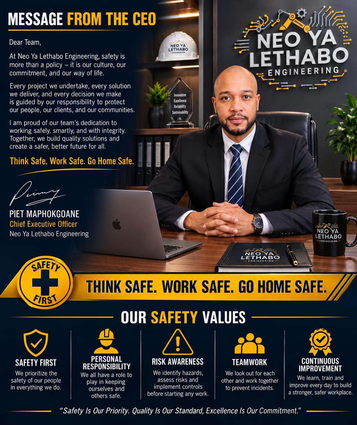 Message from the CEO — Piet Makgalemane
